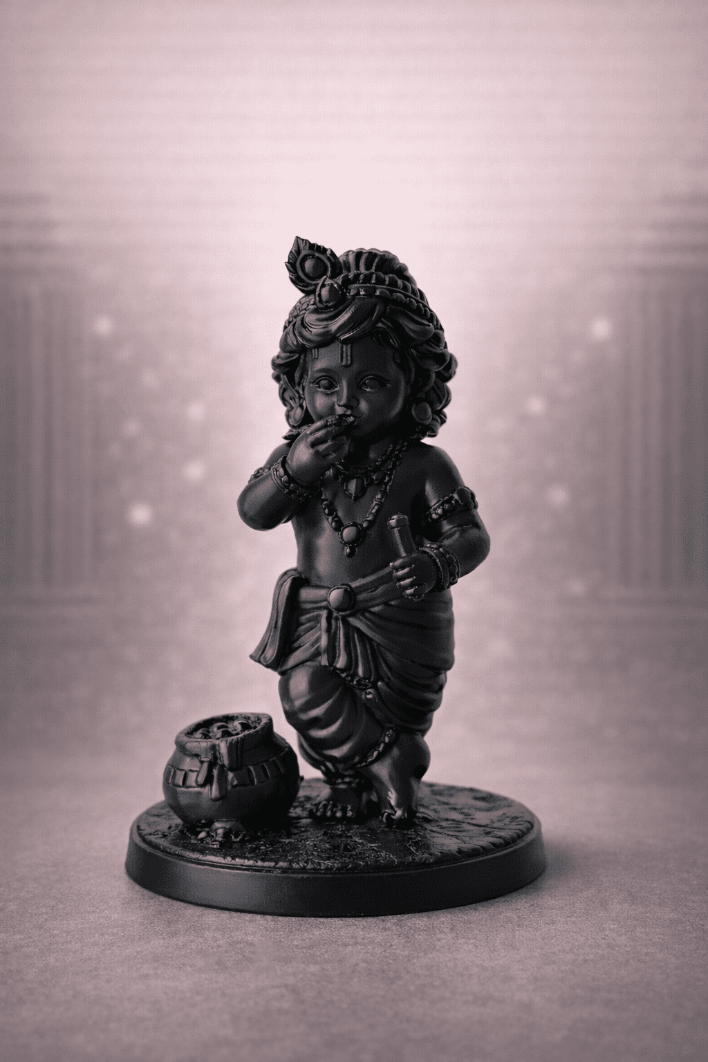 Bal Krishna Makhan Chor Idol | 3D Printed Spiritual Decor