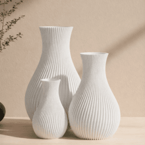 Modern Japandi Vase Set (3D Printed)