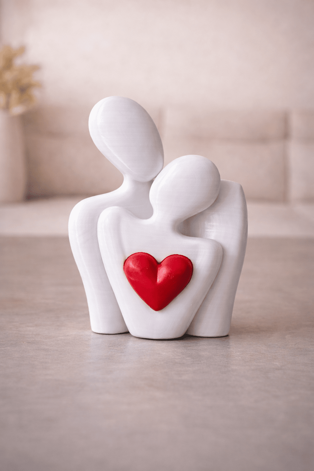 Eternal Bond – Heart Couple Sculpture - Image 2